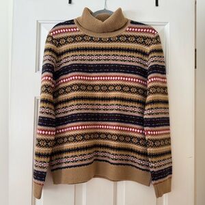 Brooks Brothers Multicolor Striped Turtleneck Sweater